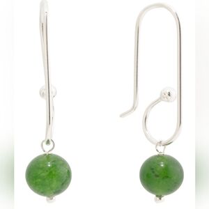 💚🔹️Seed & Sage🔹️ Made In Mexico Sterling Silver Bead Swirl Wire Drop Earrings